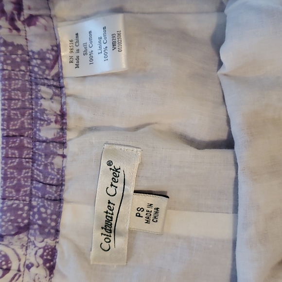 Purple floral midi cotton skirt - petite small - Picture 8 of 8